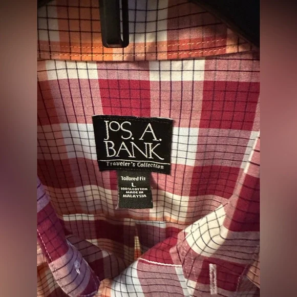 JoS. A. Bank Travelers Tailored Fit Sportshirt - Men’s Large - Picture 3 of 4